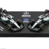 Mercedes 2er Set: W16, Formel 1, 2025, Mercedes AMG Petronas F1 Team, #63, G.Russell, 1:64, Bburago