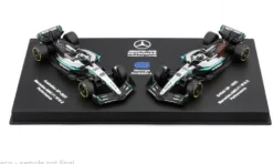 Mercedes 2er Set: W16, Formel 1, 2025, Mercedes AMG Petronas F1 Team, #63, G.Russell, 1:64, Bburago