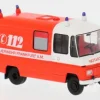 Mercedes L 508 RTW FW Frankfurt, rot/weiss, 1970, Feuerwehr Frankfurt, 1:87, Brekina