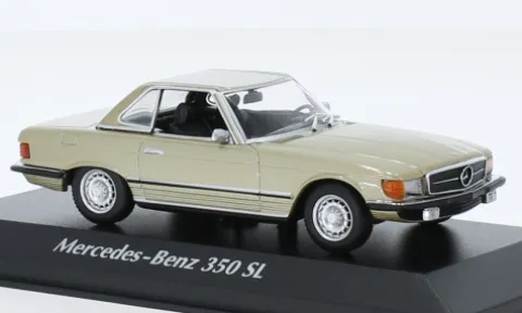 Mercedes 350 SL Hardtop (R107), beige, 1974, 1:43, Maxichamps