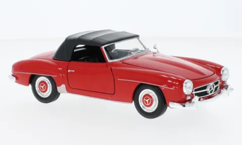 Mercedes 190 SL (W121), rot/schwarz, 1955, 1:24, Welly