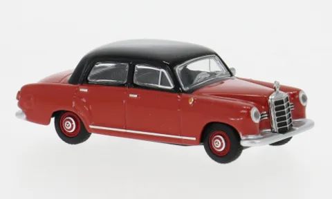 Mercedes 180 (W120), rot/schwarz, 1:64, Schuco