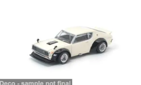Nissan KPGC110 Kenmeri, weiss, 1:64, Pop Race