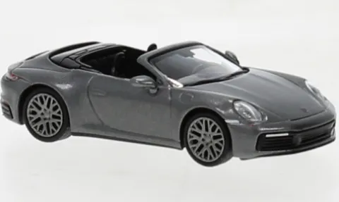 Porsche 911 (992) Carrera 4S Cabriolet, grau, 2019, 1:87, Minichamps