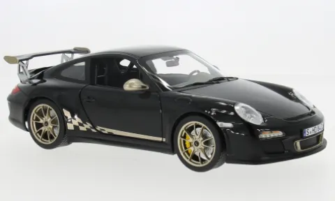 Porsche 911 (991) GT3 RS, schwarz/gold, 2009, 1:18, Norev