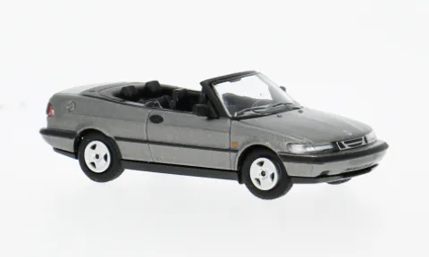 Saab 900 Turbo 16S (Aero) Cabriolet, grau, 1987, 1:87, Minichamps