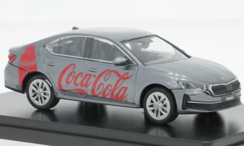 Skoda Octavia IV FL, grau, 2024, Coca Cola, 1:43, Abrex