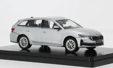 Skoda Octavia IV FL, silber, 2024, 1:43, Abrex