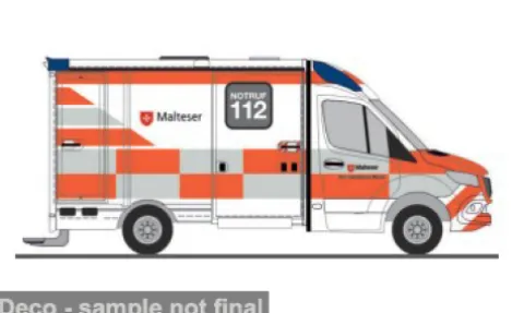 System Strobel RTW, 2018, Malteser Mainz, 1:87, Rietze