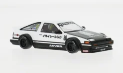 Toyota Sprinter Trueno (AE86), weiss/schwarz, Advan, 1:64, Mini GT