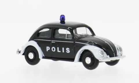 VW Käfer Ovalfenster, 1955, Polizei (S), 1:87, Busch