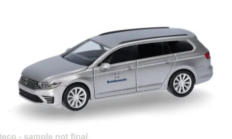VW Passat Variant GTE, BW Fuhrpark Service, 1:87, Herpa Military