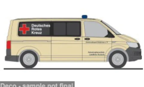 VW T6, DRK KV Güstrow, 1:87, Rietze