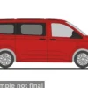 VW Transporter KR T7, rot, 1:87, Rietze