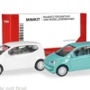 VW Up!, weiss/türkis, 1:87, Herpa MiniKit
