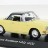VW Karmann Ghia 1600, gelb/schwarz, 1966, 1:43, Maxichamps