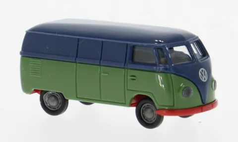 VW T1a Kasten, dunkelblau/grün, 1950, 1:87, Brekina