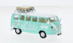 VW T1 Camper, türkis/Dekor, Just Married, 1:43, Corgi