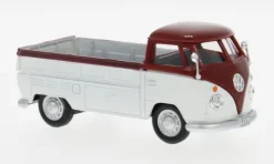 VW T1 Pick Up, weiss/rot, 1:43, Cararama