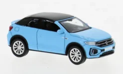 VW T-Roc Cabriolet geschlossen, hellblau, 2022, 1:87, PCX87