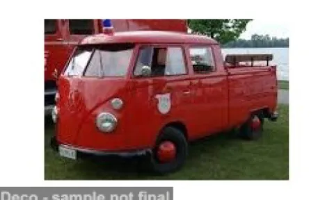 VW T1, rot, Brandweer (NL), 1:43, Cararama