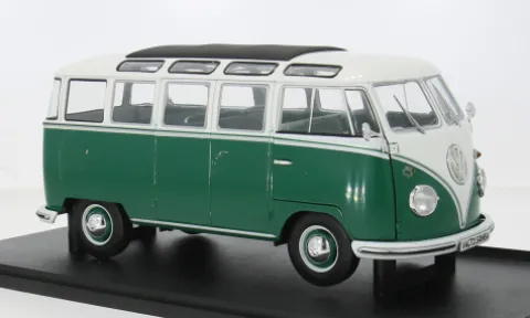 VW T1 Samba, grün/weiss, 1962, 1:18, Solido