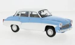 Wartburg 312, hellblau/weiss, 1965, 1:24, WhiteBox