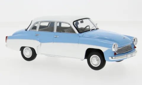 Wartburg 312, hellblau/weiss, 1965, 1:24, WhiteBox