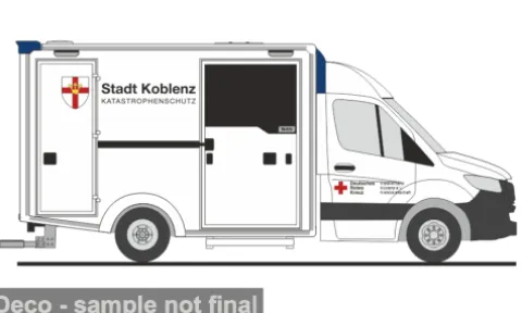 Wietmarscher Ambulanzfahrzeug - Design RTW, 2018, Katastrophenschutz Koblenz, 1:87, Rietze